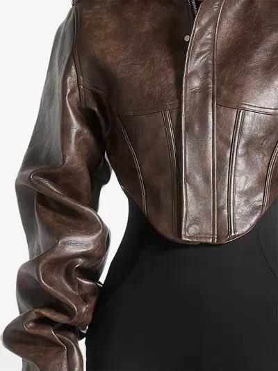 Manière De Voir Solange Corset-detail Tacked-sleeve Jacket