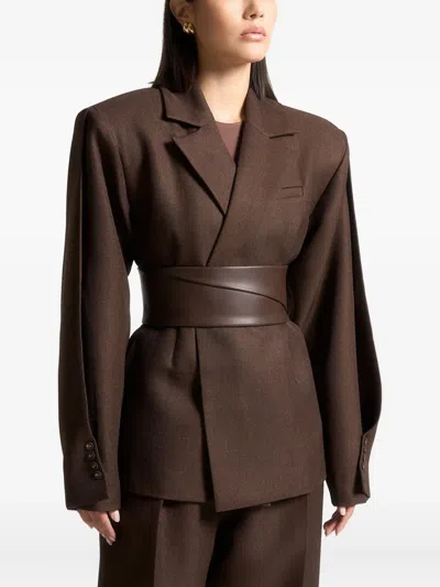 Manière De Voir Twist-sleeve Blazer