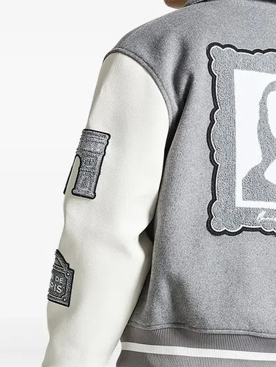 Manière De Voir Oscar Leather-sleeve Varsity Jacket