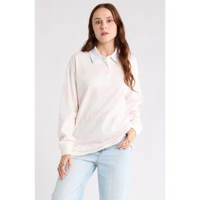 Abound Oversize Rugby Stripe Long Sleeve Polo