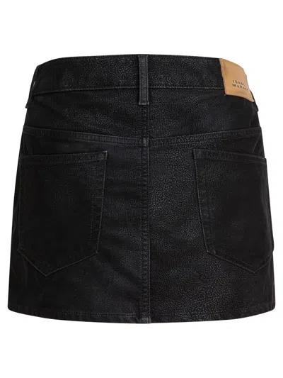 Isabel Marant Étoile Isabel Marant Etoile Black Synthetic Leather Kimmy Mini Skirt In Black