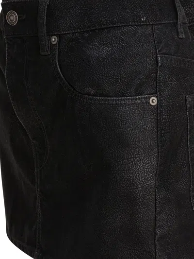 Isabel Marant Étoile Isabel Marant Etoile Black Synthetic Leather Kimmy Mini Skirt In Black