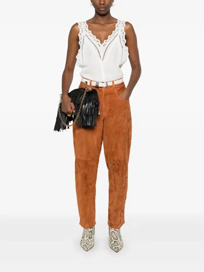 Isabel Marant Fradela English Embroidery Top In White