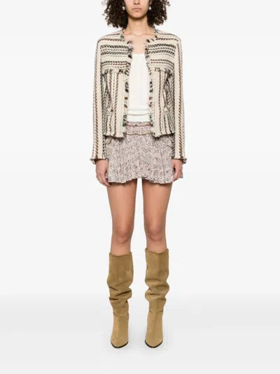 Isabel Marant Izaria Coat In Neutral