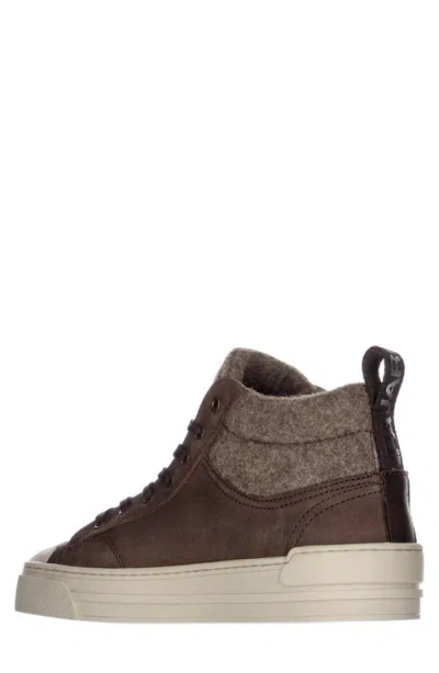 Pajar Tray Wool Lined Mid Top Sneaker In Brown