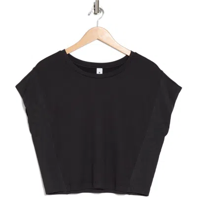 Yogalicious Super Soft Fusion Boxy Top In Black