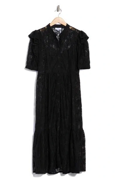 Nsr Lace Short Sleeve Shirtdress