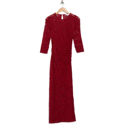 Nsr Ruched Stretch Lace Dress