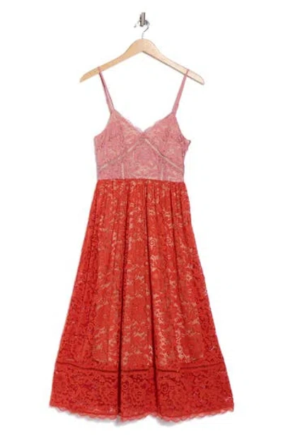 Nsr Crochet Stretch Lace Midi Dress