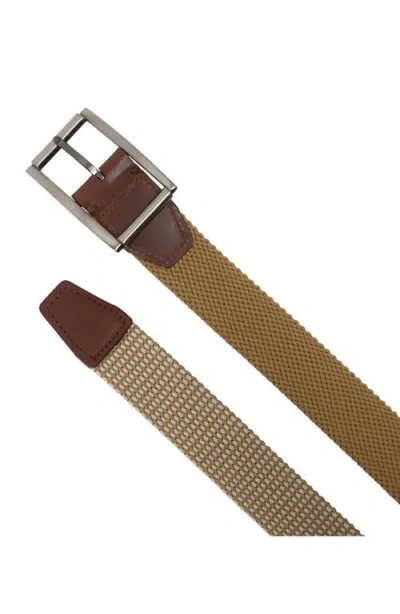 Boconi Reversible Elastic Braid Feather Edge Belt