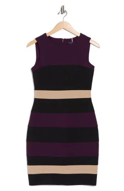 Tommy Hilfiger Colorblock Stripe Crepe Sheath Dress