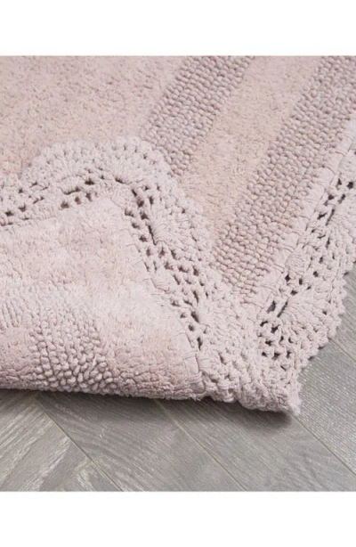 Laura Ashley Reversible Crochet Cotton 2-piece Bath Mat Set