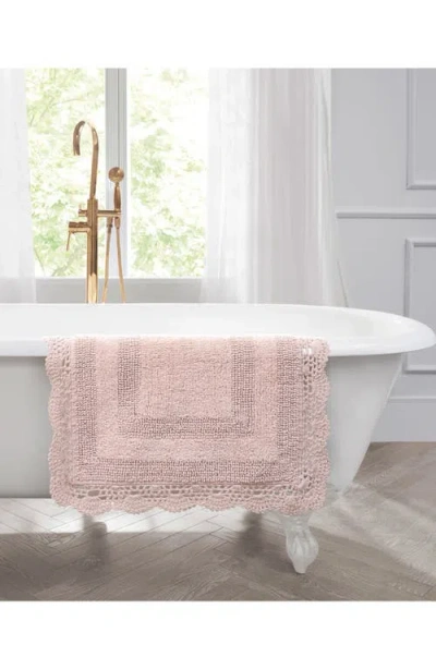 Laura Ashley Reversible Crochet Cotton 2-piece Bath Mat Set