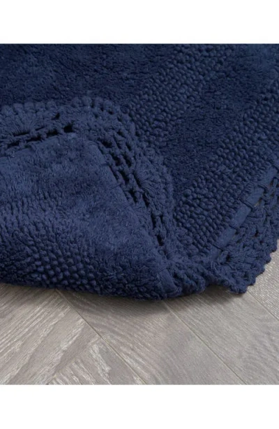 Laura Ashley Reversible Crochet Cotton 2-piece Bath Mat Set