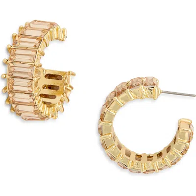 Tasha Baguette Crystal 'c' Hoop Earrings