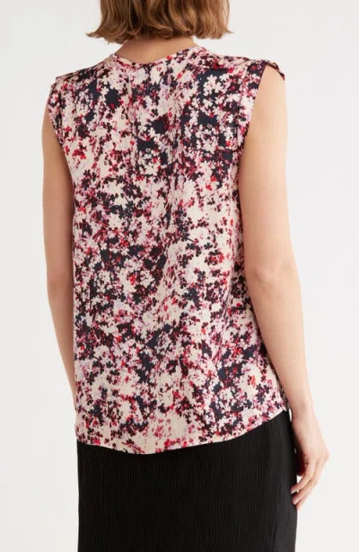Hugo Boss Boss Binalli Floral Ruffle Sleeveless Top In Multi