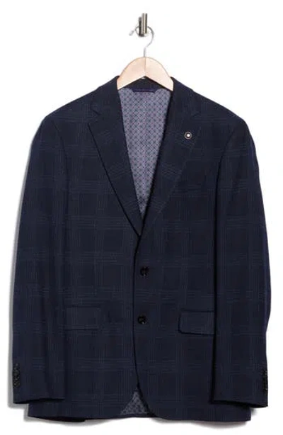 Ted Baker London Jarrow Slim Fit Blue Wool Blend Blazer In Blue
