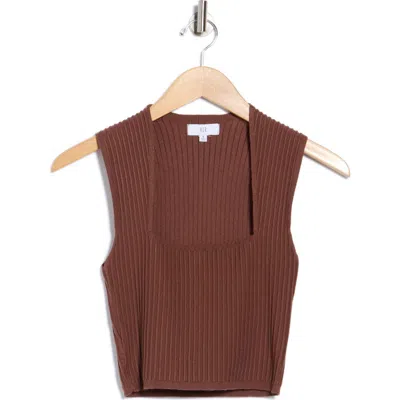 Nsr Square Neck Sleeveless Knit Top
