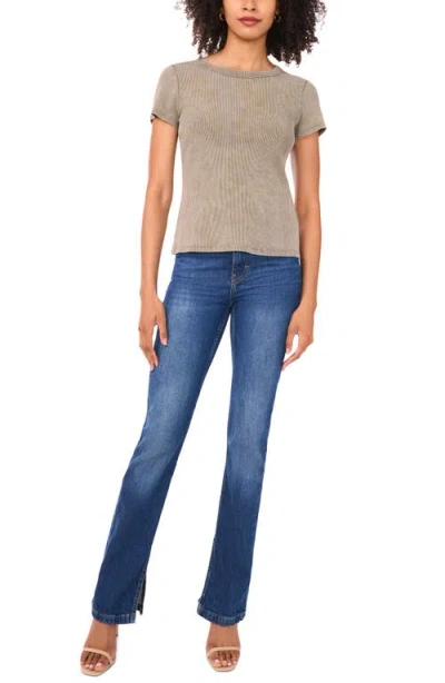 Halogen ® Ribbed Washed T-shirt In Brown