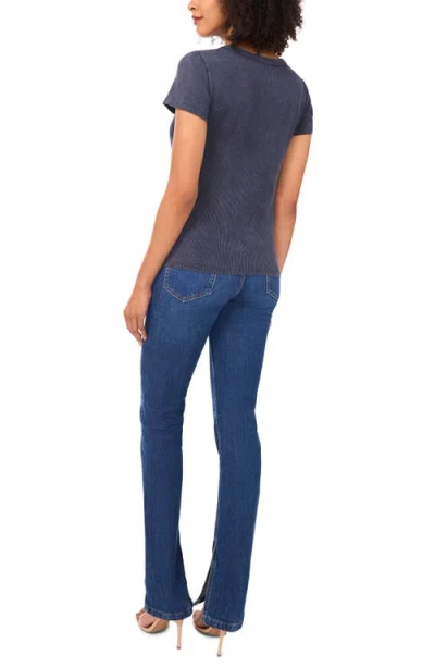 Halogen ® Ribbed Washed T-shirt In Blue