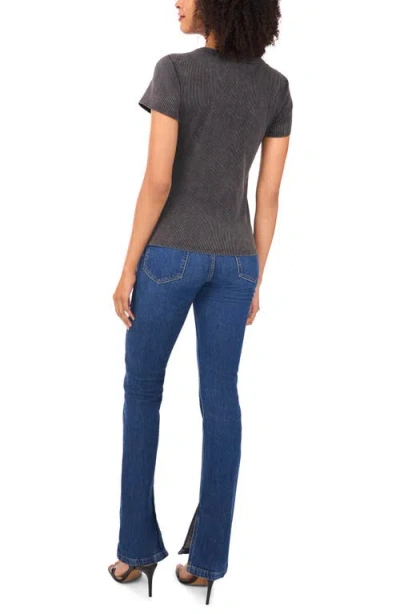 Halogen ® Ribbed Washed T-shirt In Black