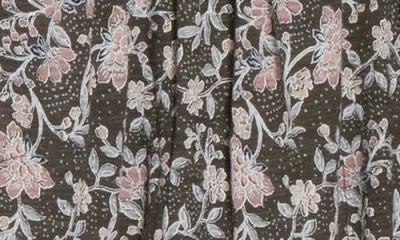 Lucky Brand Floral Flutter Sleeve Cotton Blend Top In Multi