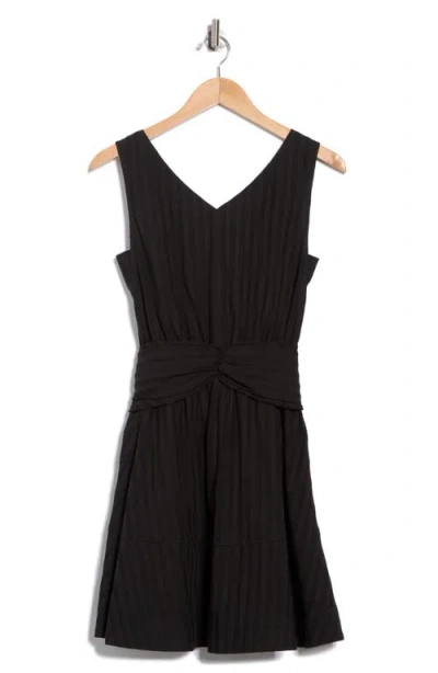 Derek Lam 10 Crosby Abby Lace Trim Tie Waist Minidress In Black