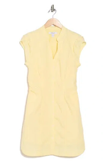 Derek Lam 10 Crosby Elyse Cotton Poplin Shirtdress In Yellow