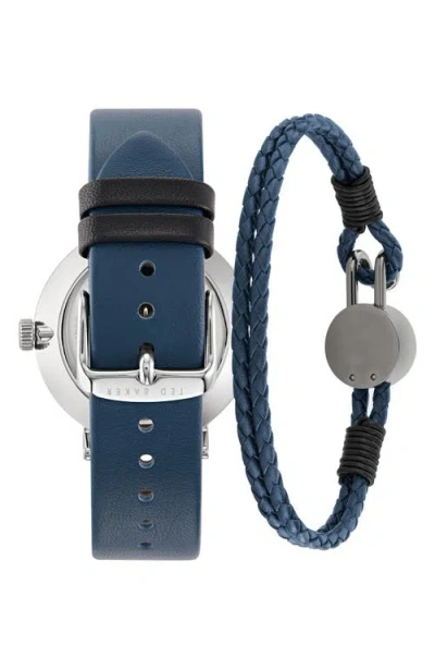 Ted Baker Phylipa Leather Strap Multifunction Watch & Bracelet Set