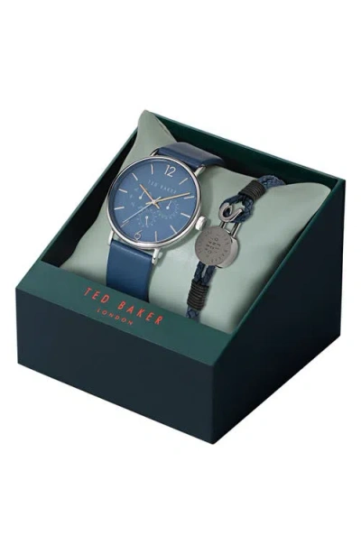 Ted Baker Phylipa Leather Strap Multifunction Watch & Bracelet Set