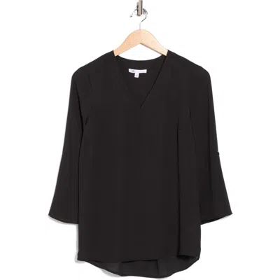 Dr2 By Daniel Rainn V-neck Roll Sleeve Top