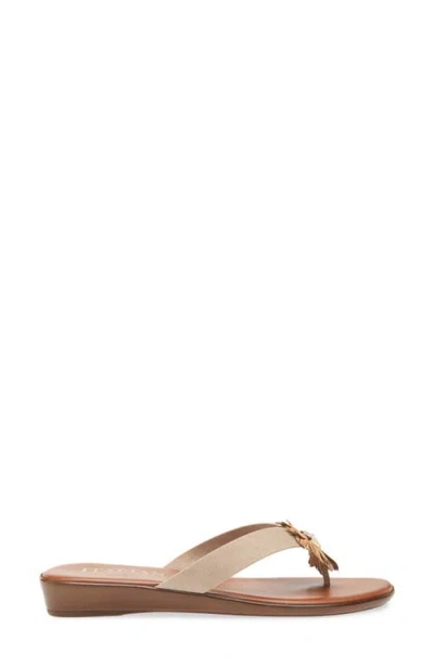 Italian Shoemakers Olaina Flower Sandal In Brown