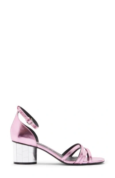 Ferragamo Flor Metallic Leather Sandal