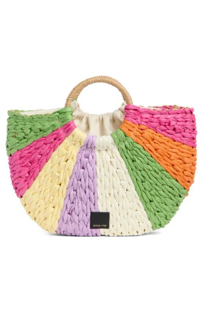 Dolce Vita Tassel Straw Shopper Tote Bag