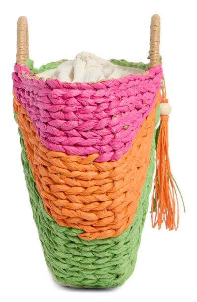 Dolce Vita Tassel Straw Shopper Tote Bag