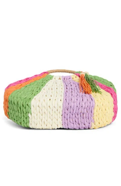 Dolce Vita Tassel Straw Shopper Tote Bag