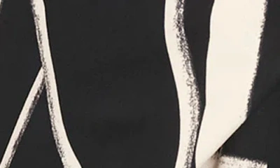 London Times Puff Sleeve Tie Waist Midi Dress In Black