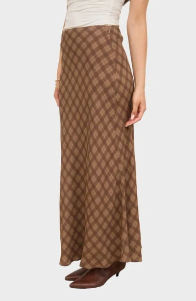 Blu Pepper Print Midi Skirt In Multi