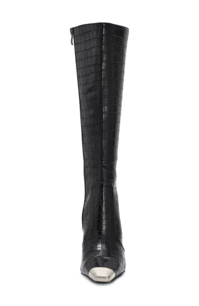 Ninety Union Jada Metal Cap Toe Tall Boot In Black