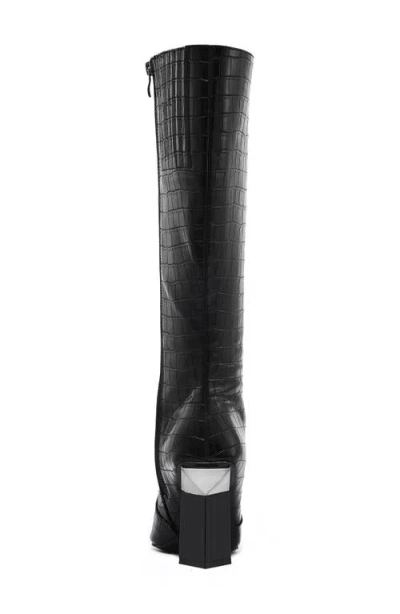 Ninety Union Jada Metal Cap Toe Tall Boot In Black