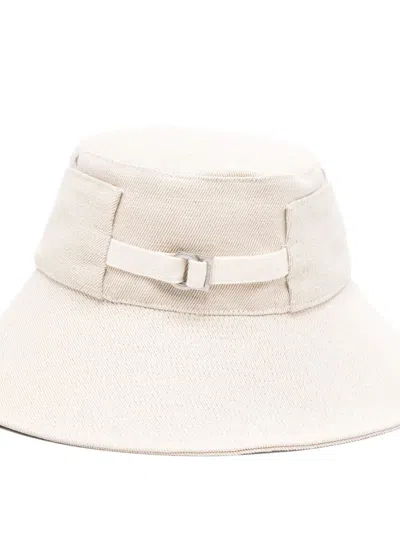 Jacquemus Le Bob De-nimes Bucket Hat In White