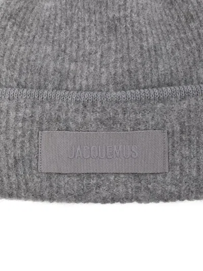 Jacquemus Le Bonnet Gros Grain In Gray