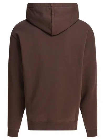 Jacquemus Gros Grain Hooded Sweatshirt In Brown