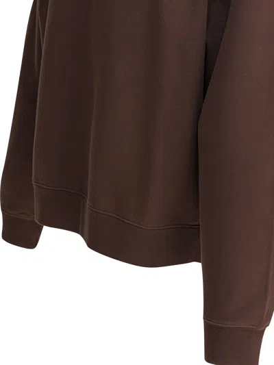Jacquemus Gros Grain Hooded Sweatshirt In Brown