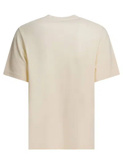 Jacquemus 'le T-shirt Gros Grain' Beige T-shirt With Logo Patch On The Front