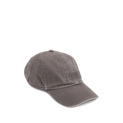 Mm6 Maison Margiela Logo Cotton Cap In Brown