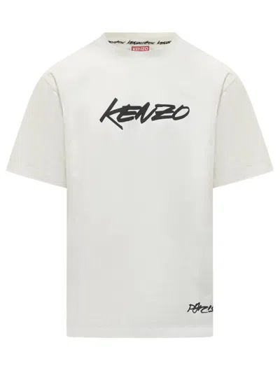 Kenzo X Futura 2000 Ivory T-shirt In Neutral