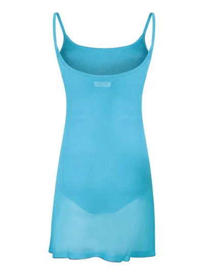 Jacquemus La Robe Maille Roupao Sheer Knitted Mini Dress
