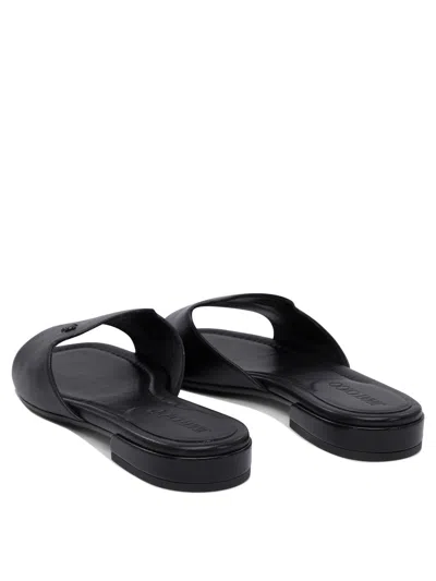Jimmy Choo Dina Flat Leather Sandals