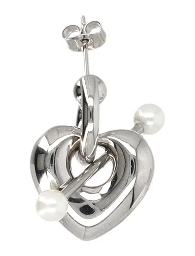 Justine Clenquet Heart-shaped Earrings In Metallic